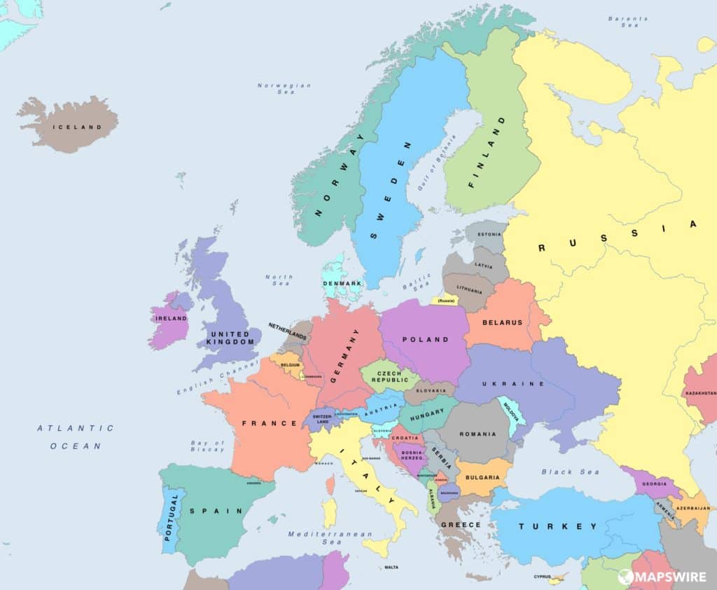 Europe Map 1024x842 